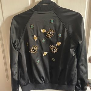 COPY - jeweled bugs satin bomber